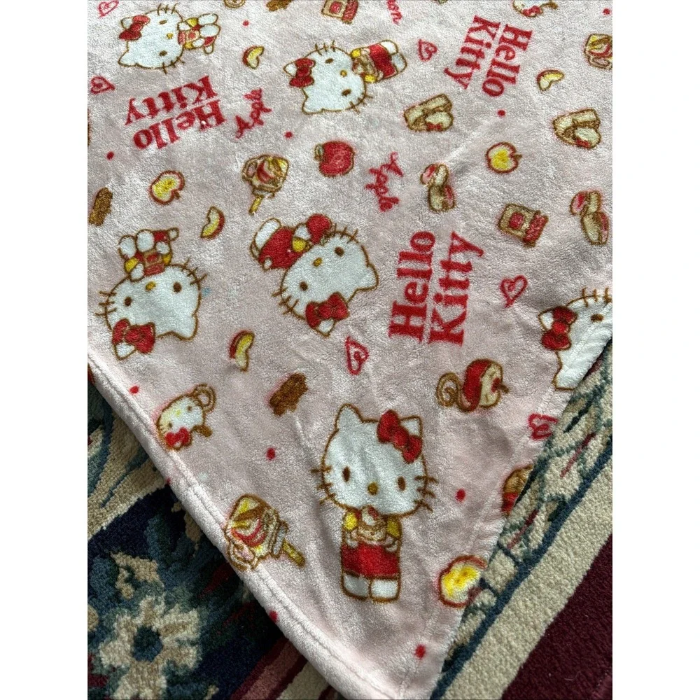 Hello Kitty Super Soft Pink Cinnamon Sanrio 60x70 Blanket Cheese Cake Cute Clean